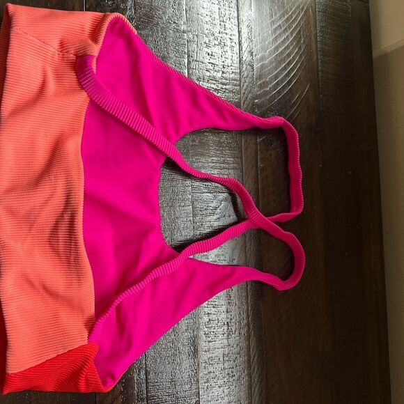 Beach Riot Pink and Orange Sports Bra XS pink orange women’s - Picture 4 of 5